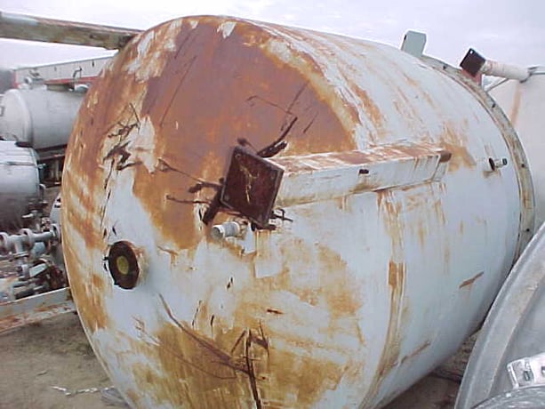1000 gallon 70" diameter x 64" straight side, Polymer Lined Jacketed Vertical Tank, Steel Shell, Flat Top - Image 2