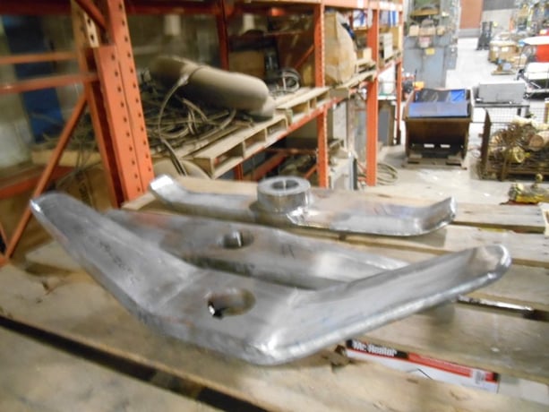 Assortment of Spare Henschel Mixer Blades, 39" L Fluidizing Blades, 36" Bottom Scraper Blade, 34" L Horn - Image 2