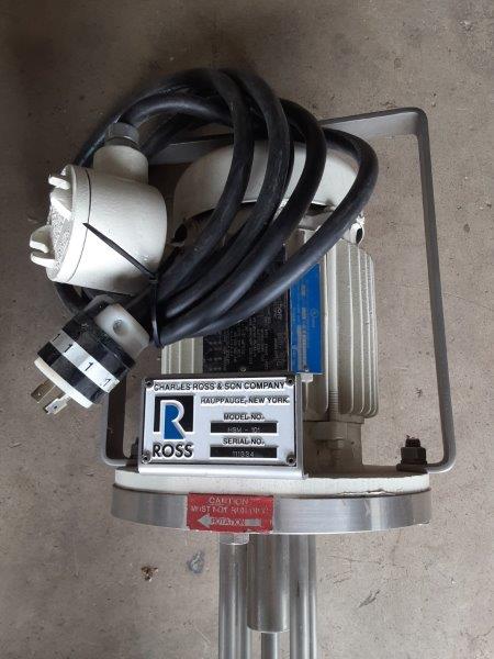 Ross #HSM-101, Batch High Shear Mixer, Stainless Steel, 1 HP, 3600 RPM, 2.5" diameter Rotor, 24.5" L Shaft - Image 4