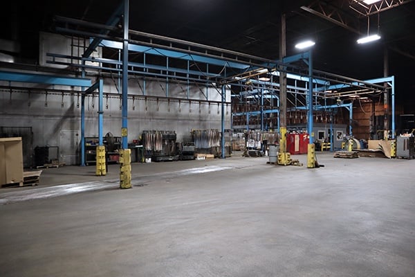 3 Stage Stainless Steel powder Coating System, Nordson, with dry cure oven, 4" conveyor, powder coating booth - Image 1