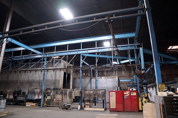 3 Stage Stainless Steel powder Coating System, Nordson, with dry cure oven, 4" conveyor, powder coating booth - Image 5