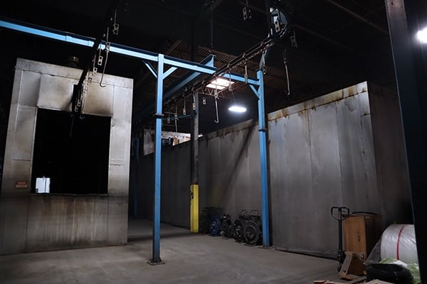 3 Stage Stainless Steel powder Coating System, Nordson, with dry cure oven, 4" conveyor, powder coating booth - Image 10