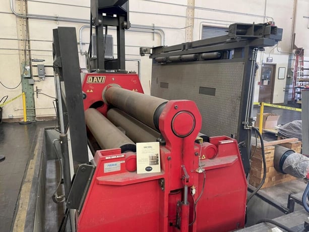 10' x 1.5" Davi #MCB-3045, CNC plate roll w/Leonardo Systems Control, hydraulic support guides, 2006 - Image 3