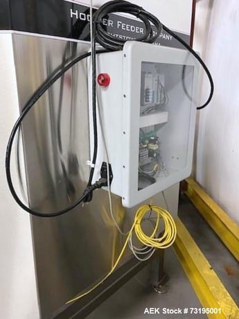 Hoosier Feeder #FT-50, Centrifugal Feed System, 150 PPM, 70mm Caps, w/ conveyor & hopper - Image 5
