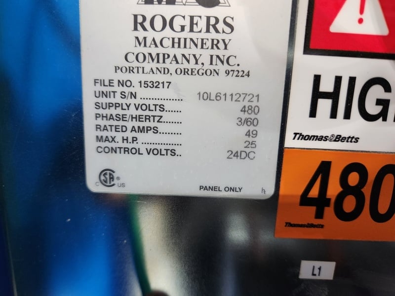 Kobelco #KNW00-A/H, screw compressor, 30 HP - Image 3