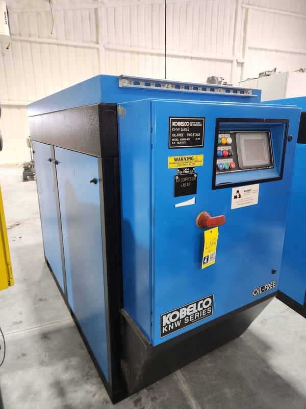 Kobelco #KNW00-A/H, screw compressor, 30 HP - Image 5