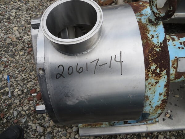 Sine #SPS-50, Rotary Lobe Pump, Sanitary Stainless Steel, 4" Open Inlet & Outlet, 20 HP, 1180 RPM, 230/460 V - Image 2