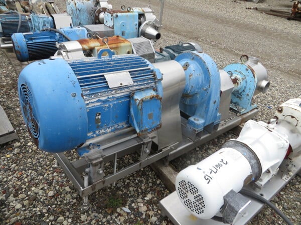 Sine #SPS-50, Rotary Lobe Pump, Sanitary Stainless Steel, 4" Open Inlet & Outlet, 20 HP, 1180 RPM, 230/460 V - Image 6