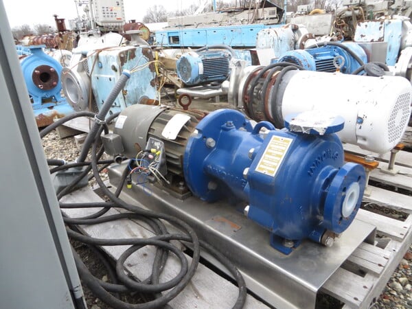 300 psi, Innomag USA #B1, Rotary Lobe Pump, Teflon Lined, 1.5" x 1" x 8" Size, 100°F, 3 HP, 230/460 V, On - Image 4