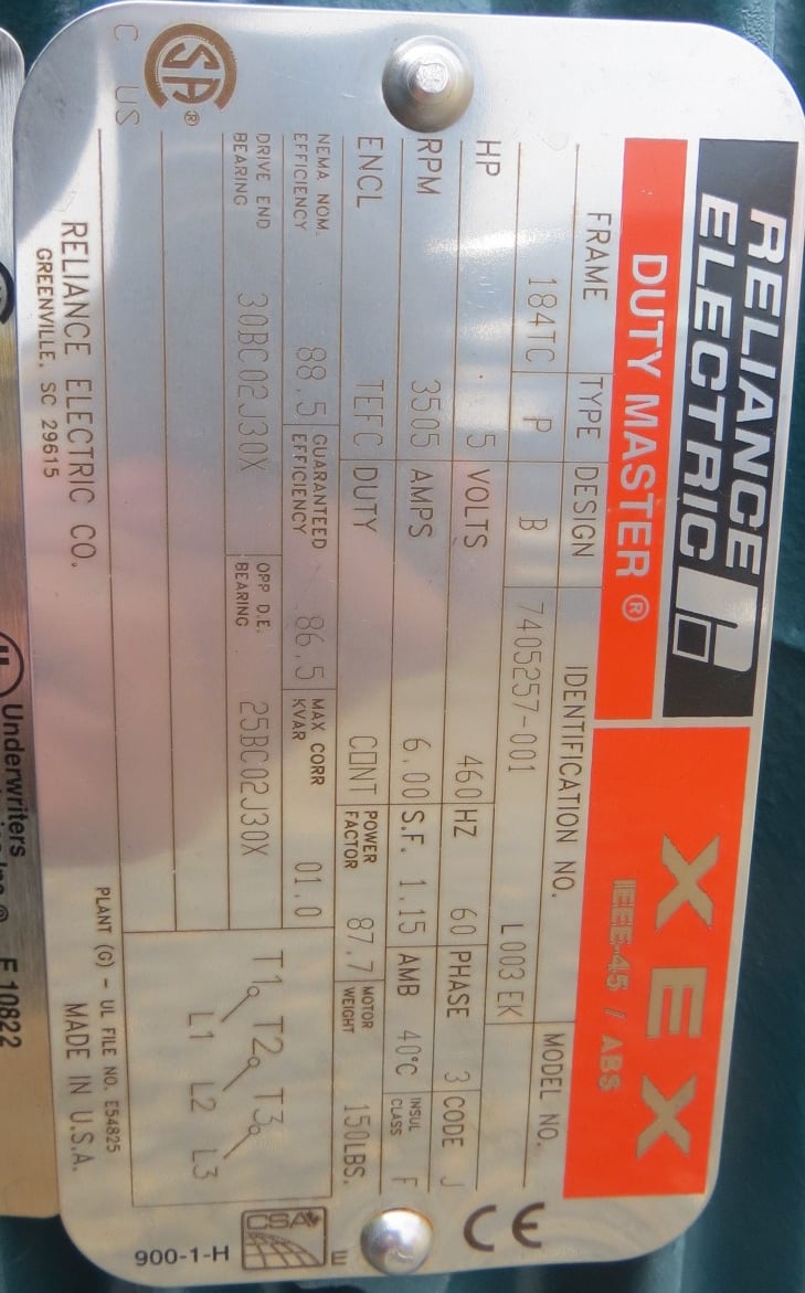 Flowserve #MK3, Vertical In-Line Pump, 2" x 1.5", 275 psi @ 100°F, 5 HP, 2007 - Image 2