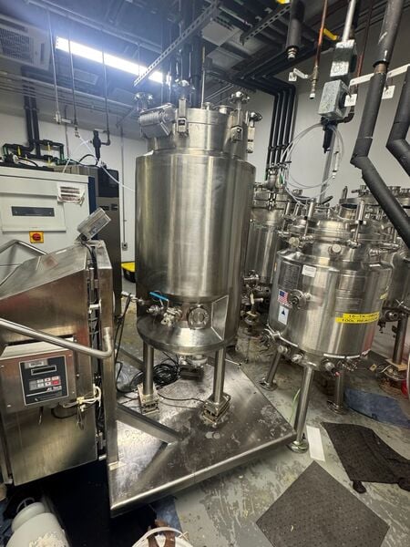 12.5 gallon DCI, Inc., Stainless Steel Reactor, 18" diameter x 24" Straight Side, 45 psi Internal, 120 psi - Image 1