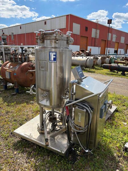 37.5 gallon Feldmeier, Stainless Steel Reactor, 20" diameter x 40" Straight Side, 45/FV Internal, 150/FV @ - Image 1