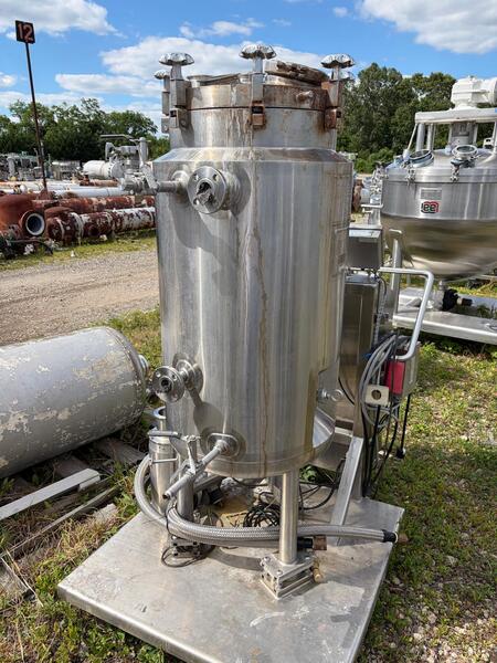 37.5 gallon Feldmeier, Stainless Steel Reactor, 20" diameter x 40" Straight Side, 45/FV Internal, 150/FV @ - Image 3