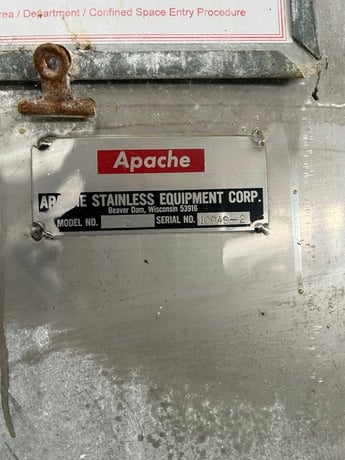 20000 gallon Apache #2, Stainless Steel Mix Tank, w/Paddle Agitator, 12' diameter x 24' straight side, 24" - Image 4