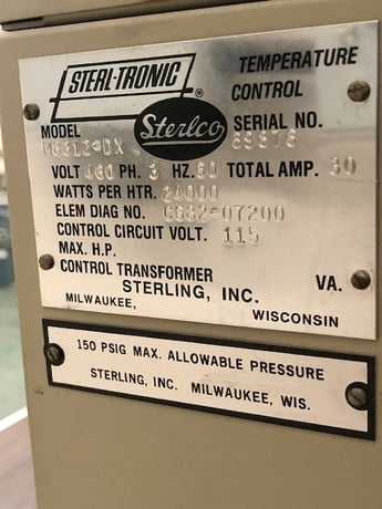 24 KW Sterlco #M8312-DX, Water Temperature Control Unit, 150 psig, 460 V - Image 2