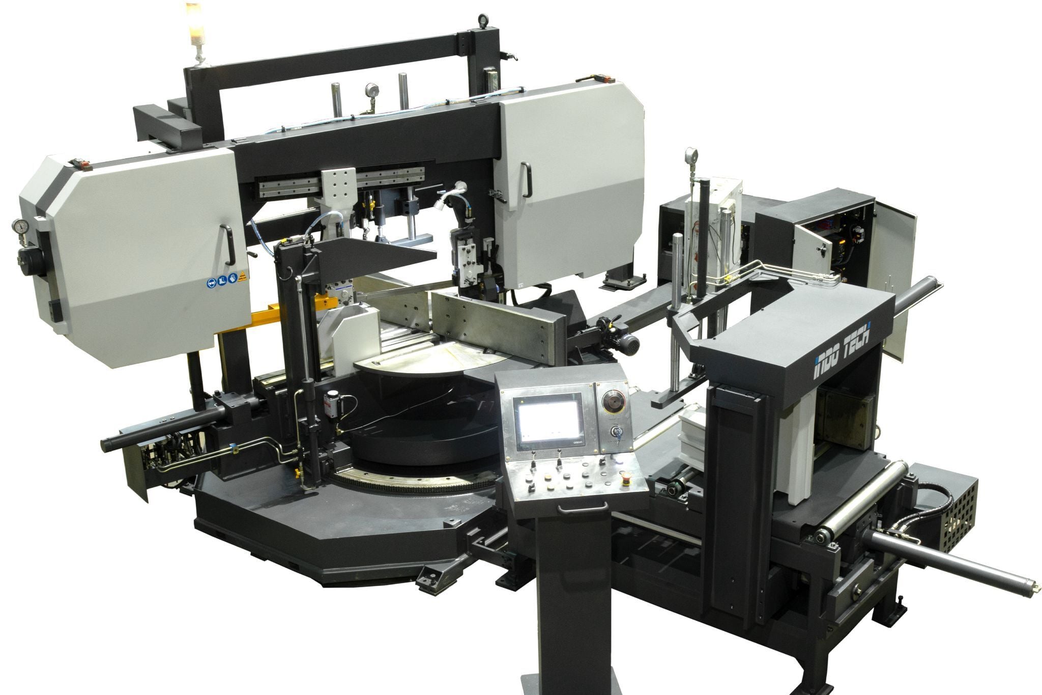 12" x 12" Indotech #SteelX-i-12x12-NC, Auto horizontal bandsaw, 191.3" x 1.33" x 0.05" blade, prog miter - Image 1