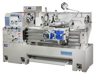 16" X 40" Sharp #1640L, Engine Lathe, 8-3/4" swing over cross slide, 10" chuck, coolant, 11-3/4" x 59" bed - Image 1