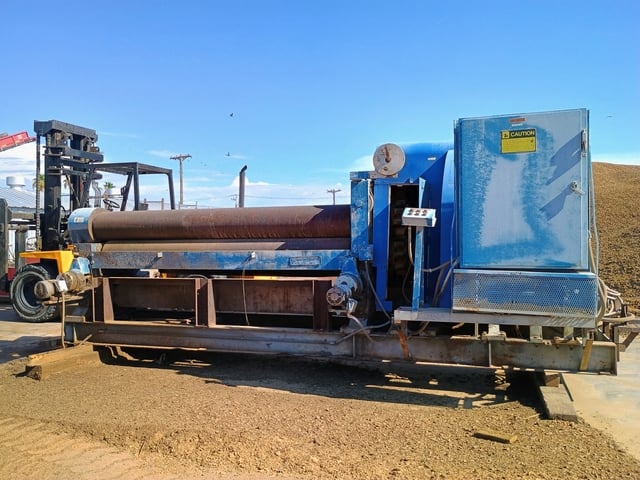 10' x 1-3/8" Bertsch #20, 3-roll initial pinch, 15" diameter rolls, powered 3rd roll & drop end - Image 2