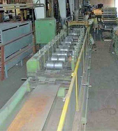 9 Stand, Yoder, rollformer, 24" roll space, 3" diameter arbors, 5.5"-10" vertical adj., 18" horizontal centers - Image 4