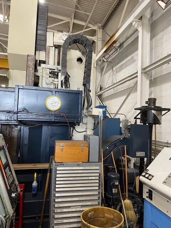 Olympia #V60L, CNC vertical turret lathe, 70" swing, 66" table, 32 ATC, Fanuc 180I-T, 1999 - Image 2