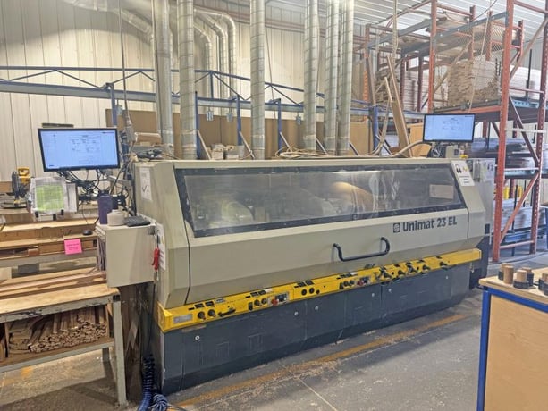 Weinig #U-23-EL, feed through moulder, 6-head, 9-1/16" x 4-3/4" capacity, 2000 - Image 1