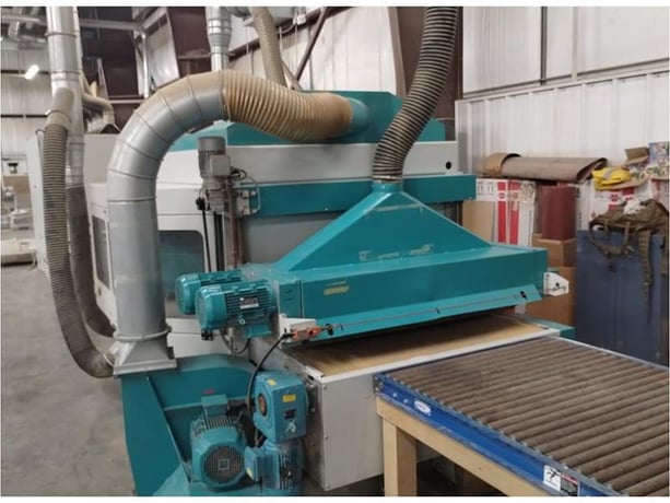 51" MB Roba-Tech #1300/2, denibbing rotational brush sander, 9-36 FPM, 2015 - Image 4