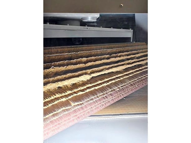 51" MB Roba-Tech #1300/2, denibbing rotational brush sander, 9-36 FPM, 2015 - Image 7
