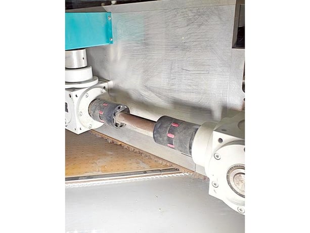 51" MB Roba-Tech #1300/2, denibbing rotational brush sander, 9-36 FPM, 2015 - Image 9
