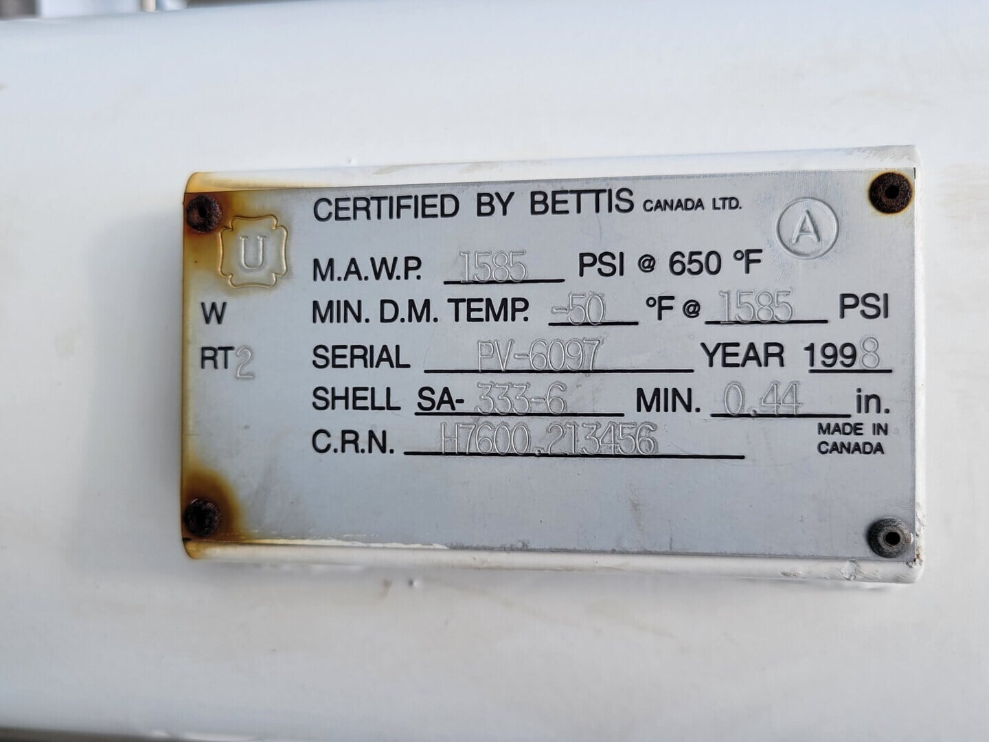 Bettis #87DH, Series 7 hydraulic quarter turn valve double acting operator, 1440 psig - Image 4