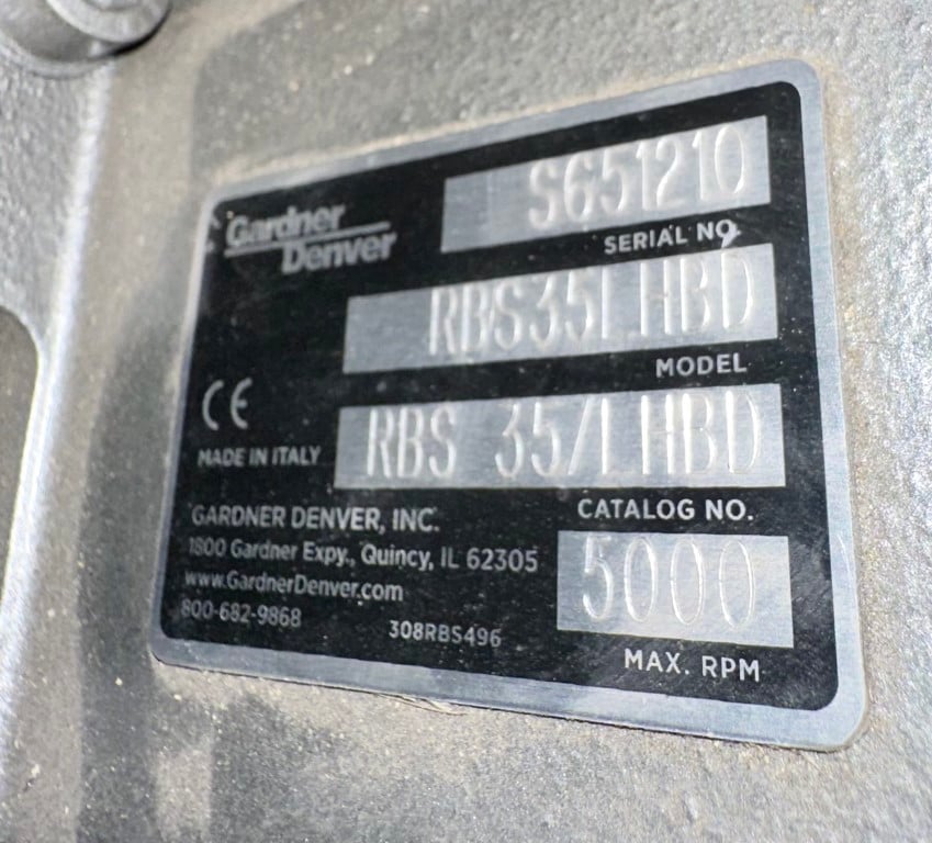 200 icfm, 14 psig, Gardner Denver #IQ-RB, blower package IQRB99A & RBS35LHBD, 20 HP - Image 4