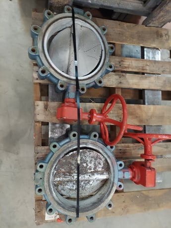 12" Demco, manual butterfly valve, manual handwheel operator with gear drive, 150 psi - Image 2