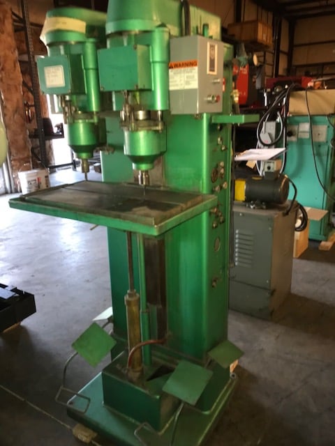 Snow #1-UD, Tapping Machine, Vertical 2-Spindle, 10.4" x 18" Table, #10 to 0.25" Tapping capacity, 1/3 HP - Image 2
