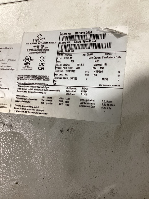 Nvent hoffman n170226g010 enclosure air conditioner used - Image 4