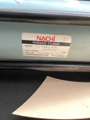 Nachi fj-fab1-80b-165tr-21 hydraulic cylinder 21mpa 165mm stroke used - Image 3