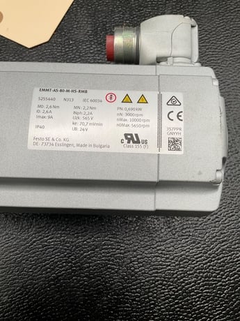 Festo emmt-as-80-m-hs-rmb servo motor 10000rpm absolute encoder used - Image 5