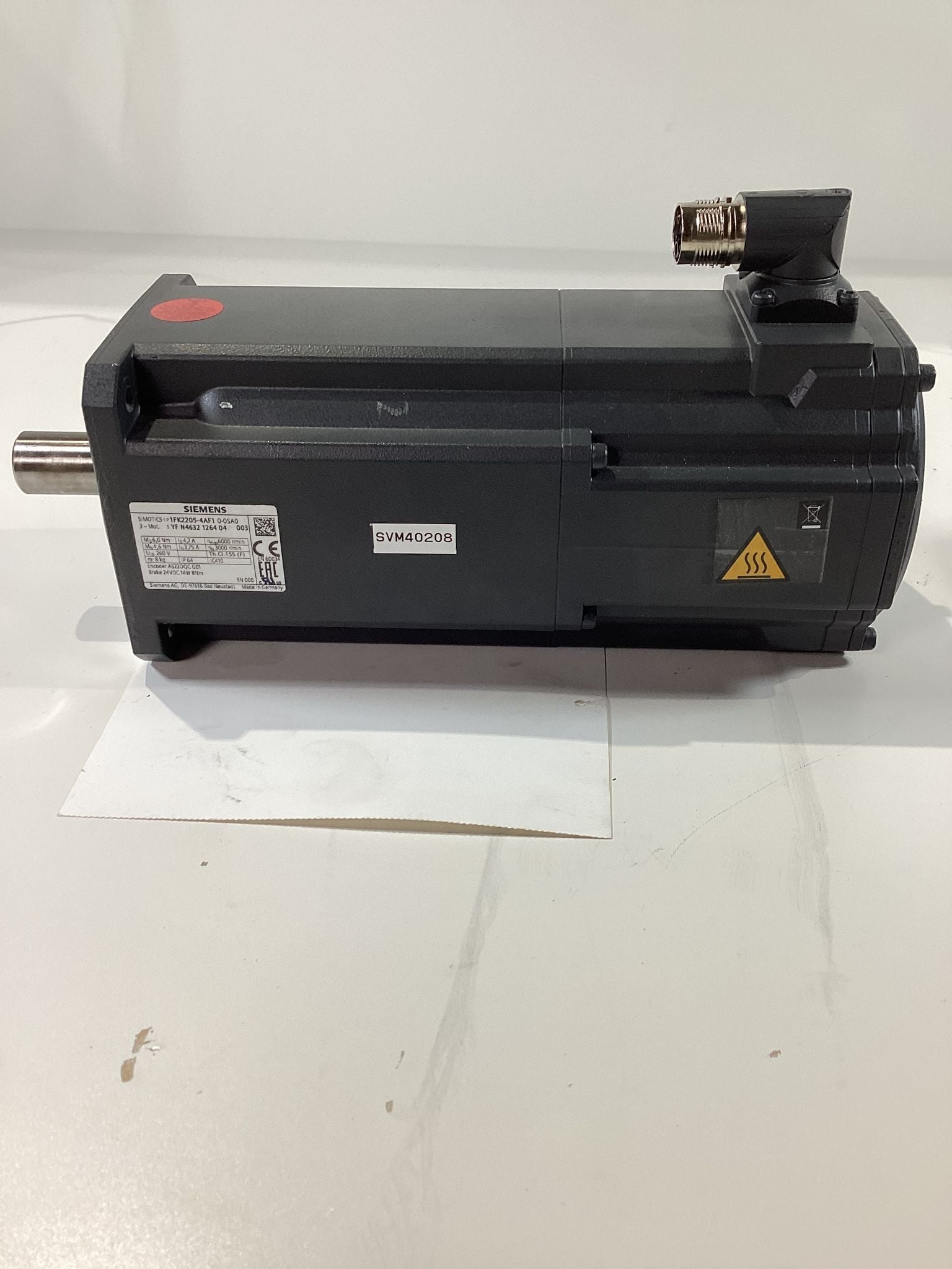 SIEMENS 1FK2206-4AF10-1AS0 Servo and Spindle Motors USED - Image 3