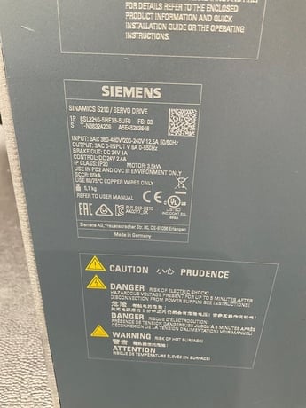 Siemens #6sl3210-5he13-5uf0 s210 servo drive 3.5kw 3ph 480v used - Image 5