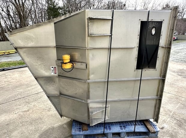 Stainless incline screw conveyor, 85 cu.ft., hopper, 2 vibratory generators, 1 electric/ 1 pneumatic - Image 2