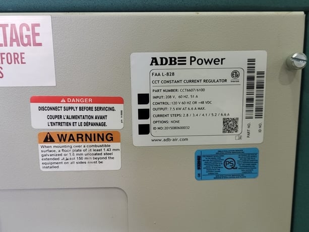 ADB CCT6607/6100, 7.5 KW constant current regulator, new surplus - Image 2