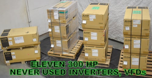 300 HP Mitsubishi, FR-A840-04810-E1-US, variable speed frequency drive inverters, ethernet, never used, 2023 - Image 4