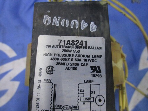 Philips #71A8241, advance autotransformer ballast, 0.63A, 240/480 Volts, 250W, 1 yr warranty - Image 2