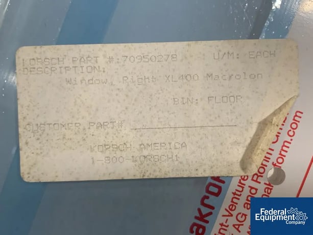 Korsch #XL400, Tablet Press Door, Macrolon, unused - Image 4