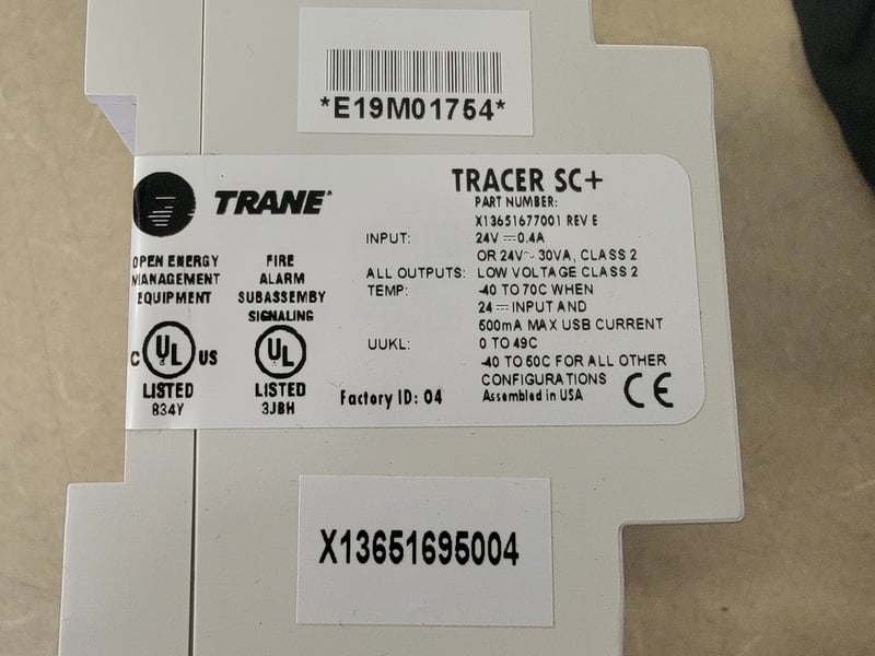 Trane #X13651677001, digital controller module - Image 2