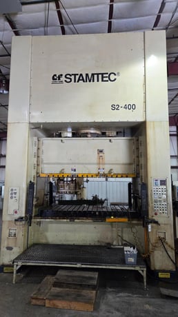 440 Ton, Stamtec #S2-400, straight side double crank press, 11.8" stroke, 27.5" Shut Height, air clutch & - Image 2