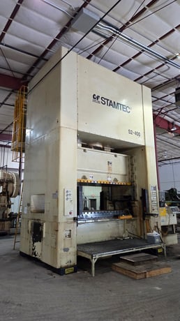 440 Ton, Stamtec #S2-400, straight side double crank press, 11.8" stroke, 27.5" Shut Height, air clutch & - Image 5