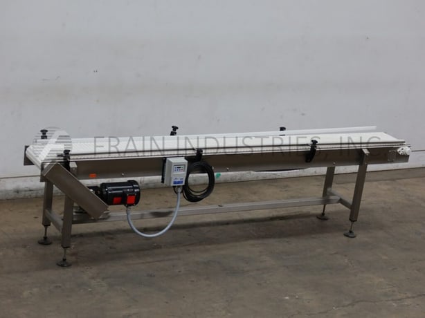 12" wide x 10' long, Stainless steel frame conveyor, 1/2 HP drive with vari-speed Control - Image 1