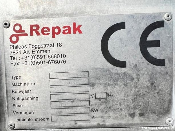 Repak #RE25 Horiz Thermoformer, MAP Packager, 15 CPM, 39.4" stroke, 7.5" draw depth - Image 9