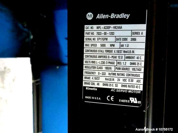 36" Rosenthal #WM3HUJEAAAPLCC-24, Servo-Driven Sheeter, Integral Unwind, 750 lb, AB Control, 240 V., variable - Image 9