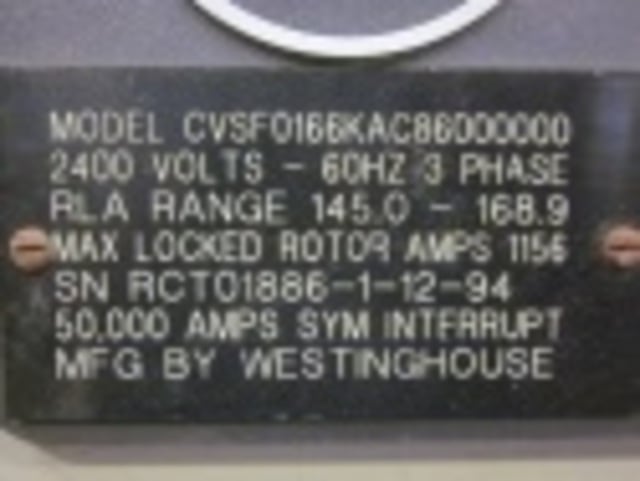 700 HP Westinghouse, ATRV, Ampguard, 2400 Volts, #MVS4315 - Image 1