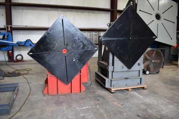 40000 lb. Aronson, HS-20 headstock & TS-20AB tailstock, variable speed rotation, hand pendant controller - Image 1